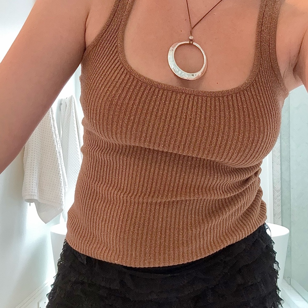Bebe Shimmering Tank Top